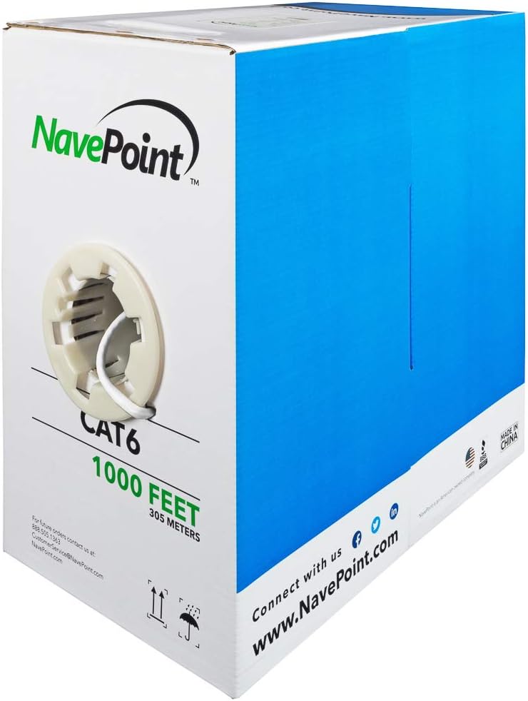 1000ft White Solid Bulk Ethernet Cable J1044