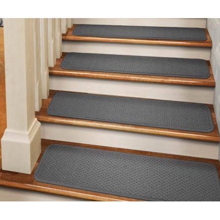 Adhesive Carpet Stair Treads, Gray, 9 in. x 36 in., Set of 12 L722