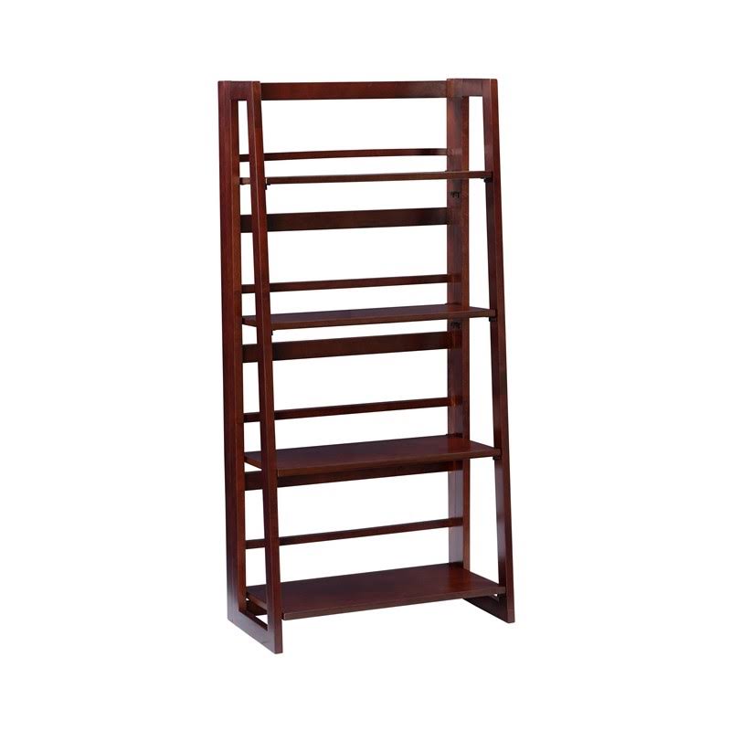 Wood Folding Bookcase in Walnut K8809