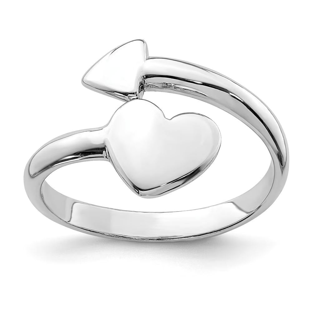 White Rhodium-plated Sterling Silver Ring S532