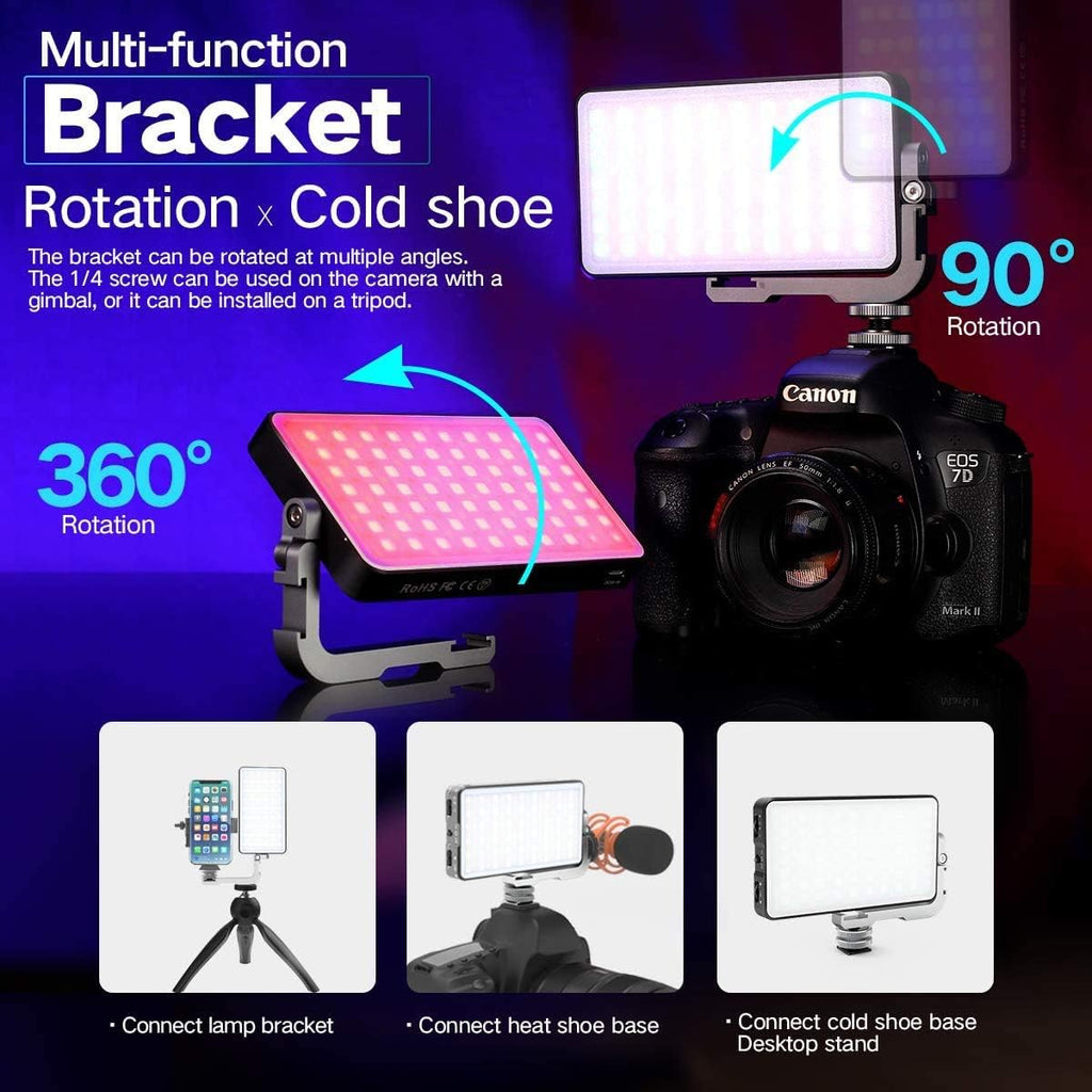 RGB Portable On Camera Light with 4300mAh Lithium Battery O10856