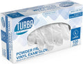 Disposable Vinyl Gloves, 100 Size Large Non Sterile, Powder Free, Latex Free Examination Gloves M731