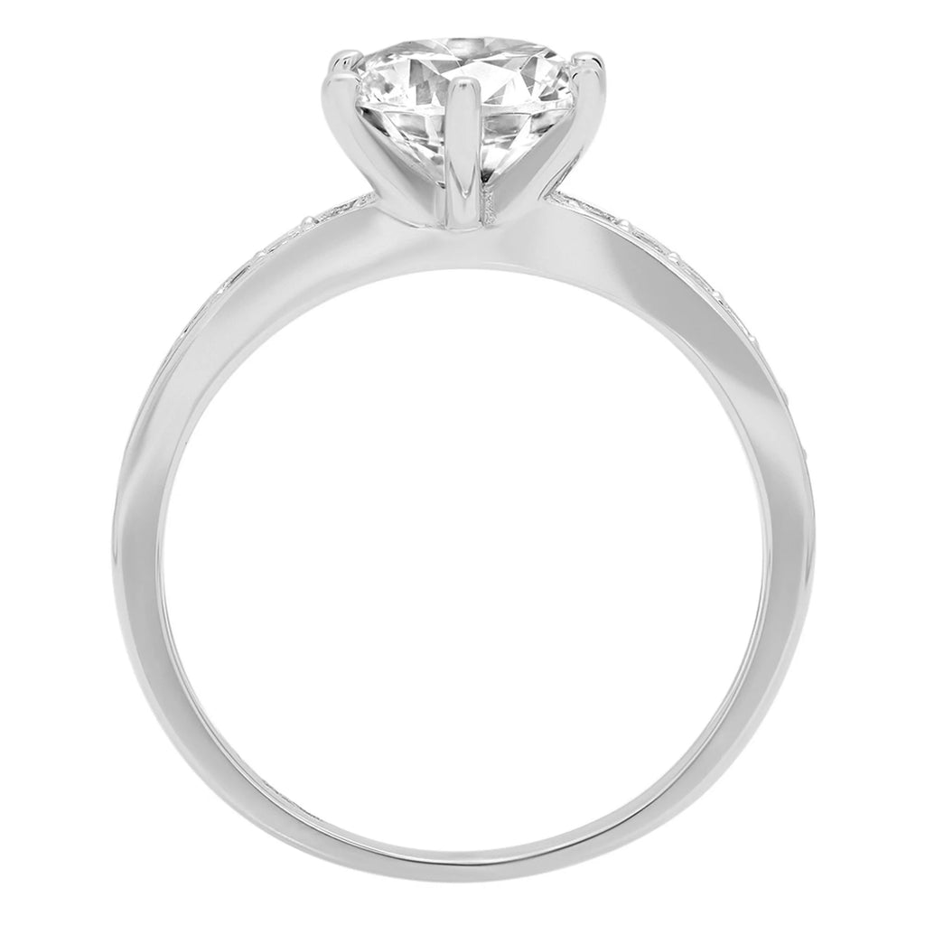 18K White Gold Diamond Engagement Ring V105399