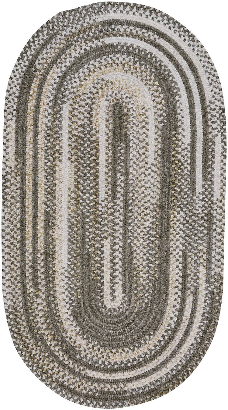 Oval Grey Braided Runner X481740