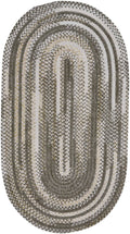 Oval Grey Braided Runner X481740