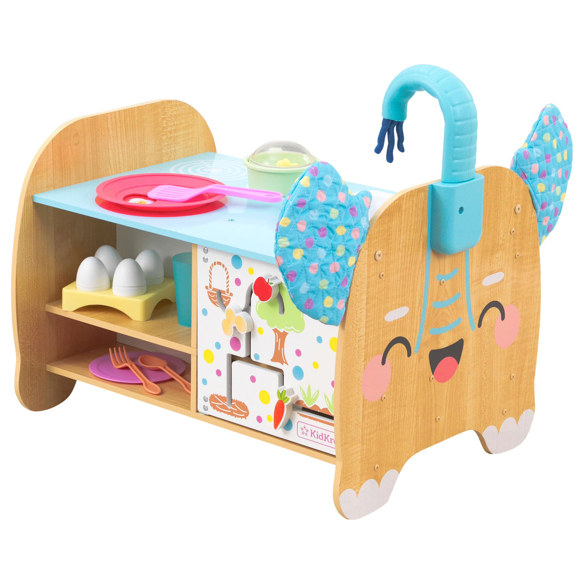 Wooden Toddler Kitchen Activity Center with 23 Accessories D30718
