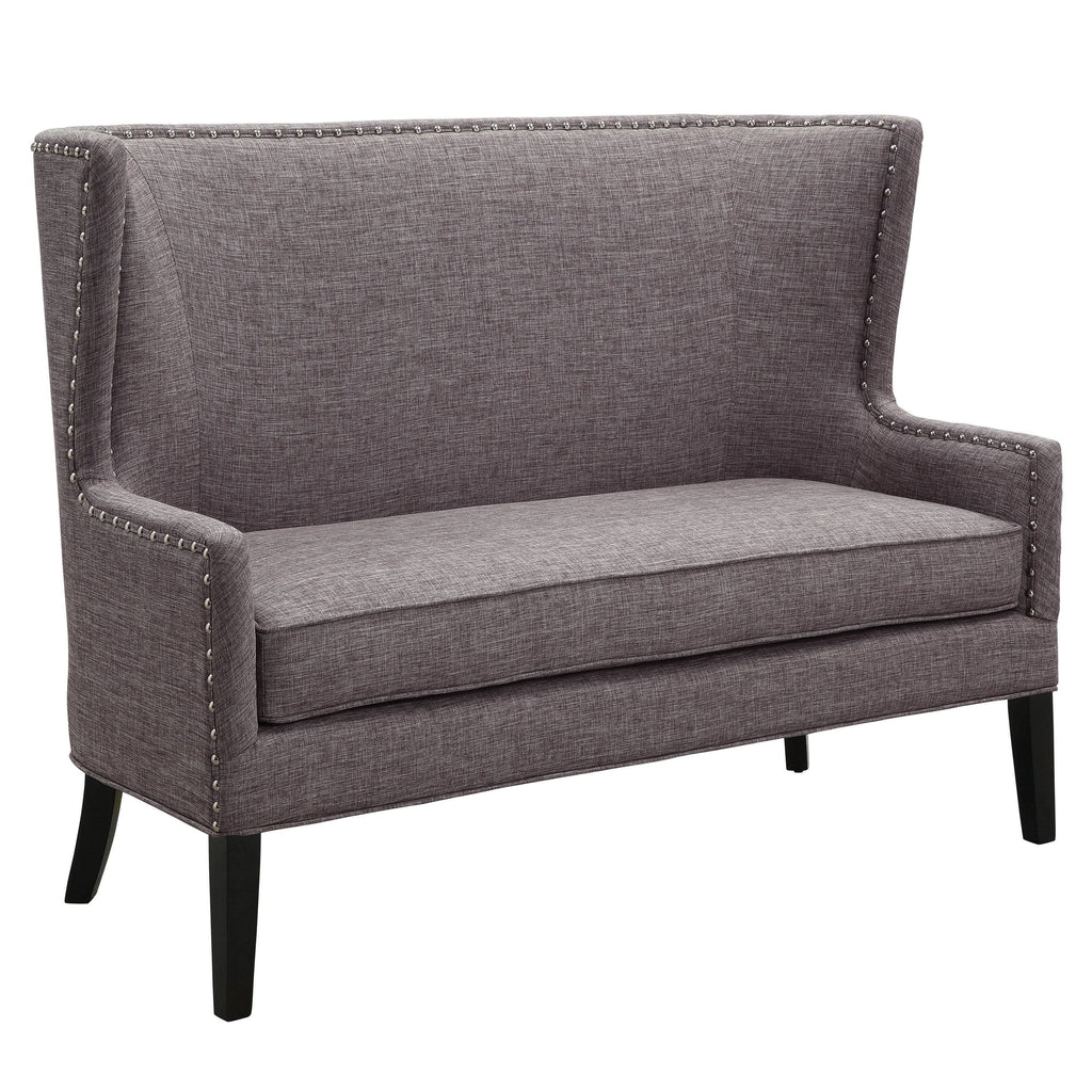 Fabric Wingback Loveseat with Nailhead Accents K272608