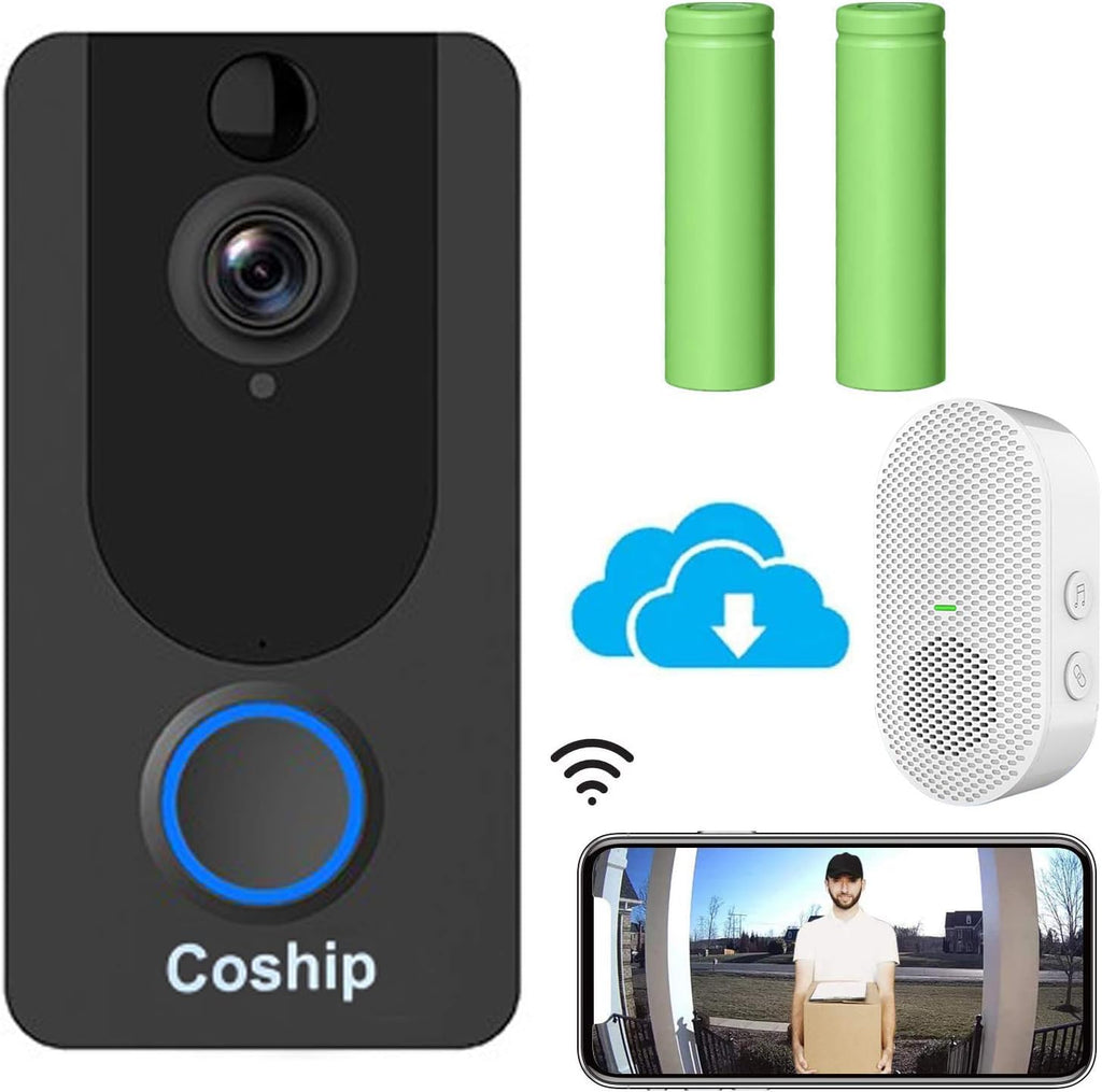WiFi Video Doorbell Camera, 1080P HD, Night Vision, 2-Way Audio L6597