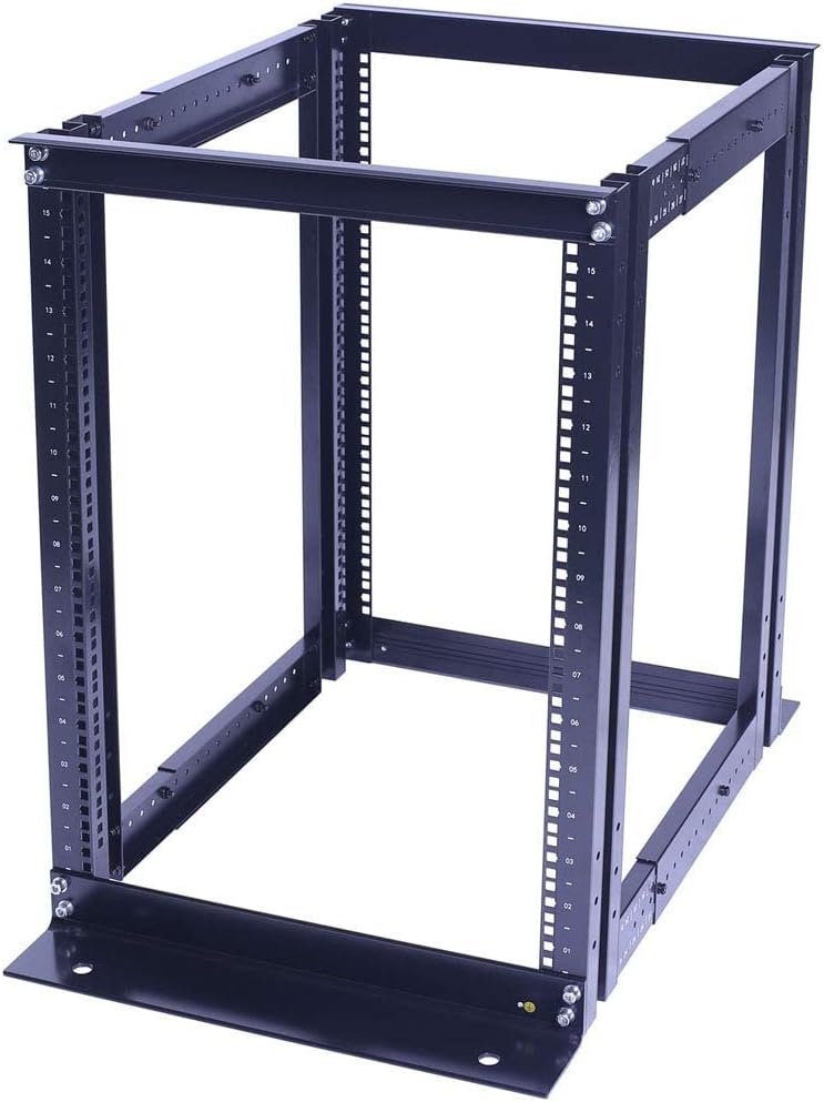 22U 4 Post Open Rack Frame Rack Enclosure 19 Inch Adjustable Depth Aluminum M227