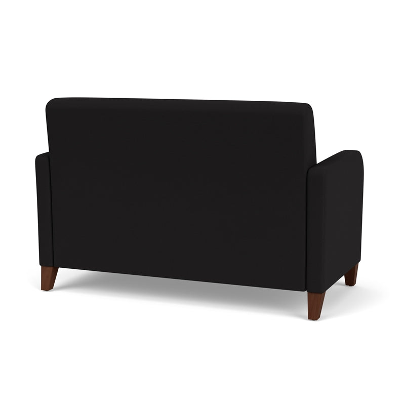 Black Walnut Fabric Lounge Reception Loveseat Y99027