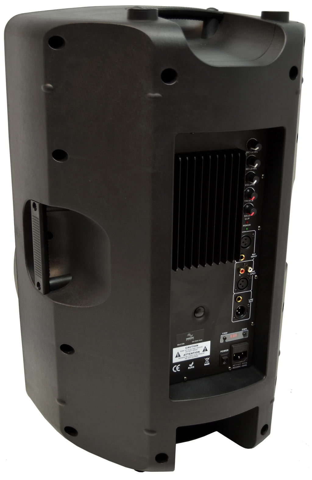 15" Powered 1000W Active PA Speaker with XLR Cable P646