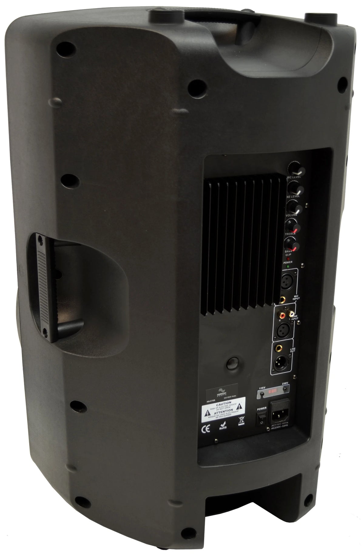 15" Powered 1000W Active PA Speaker with XLR Cable P646