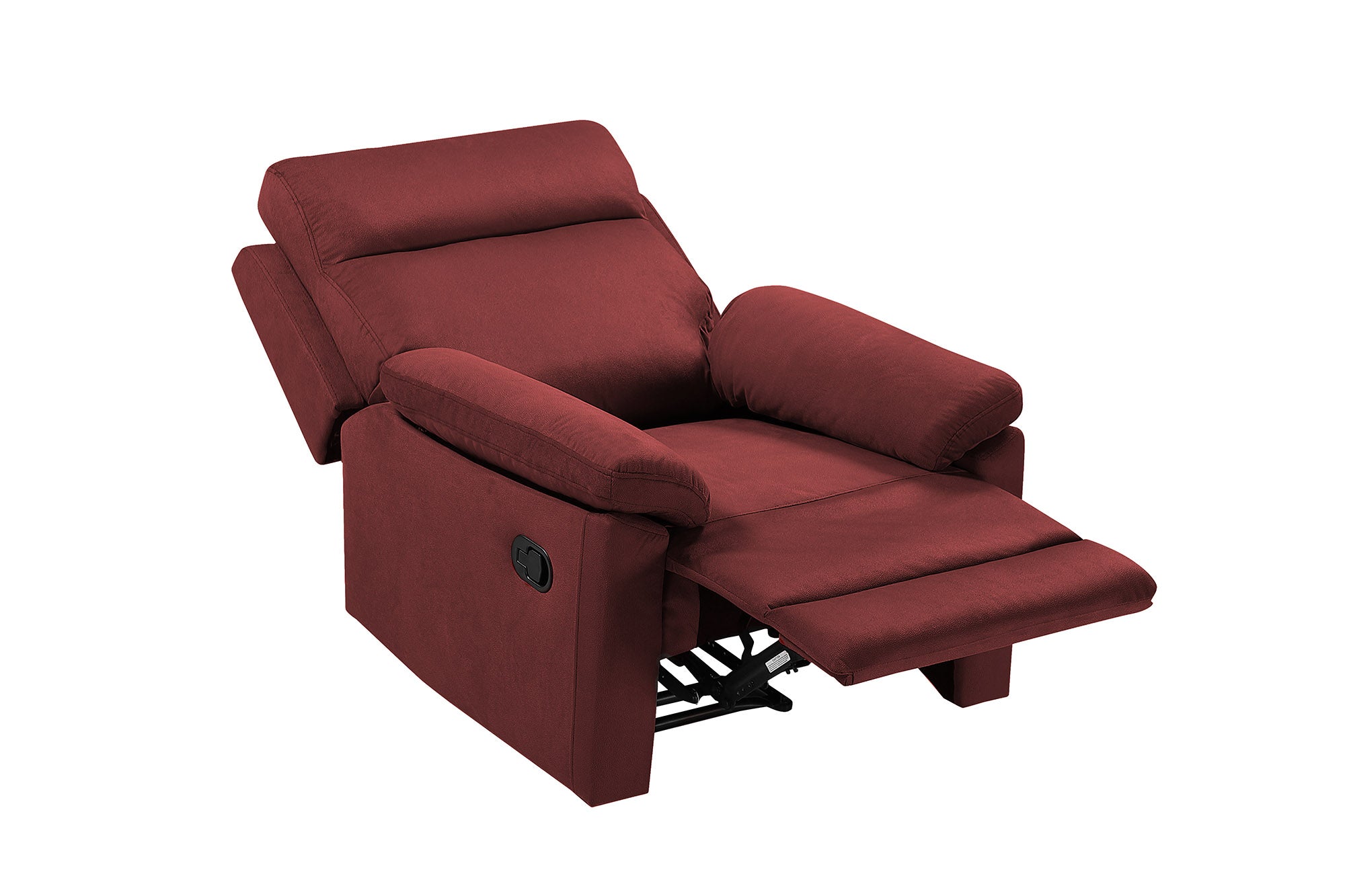 Red Fabric Manual Recliner F5561