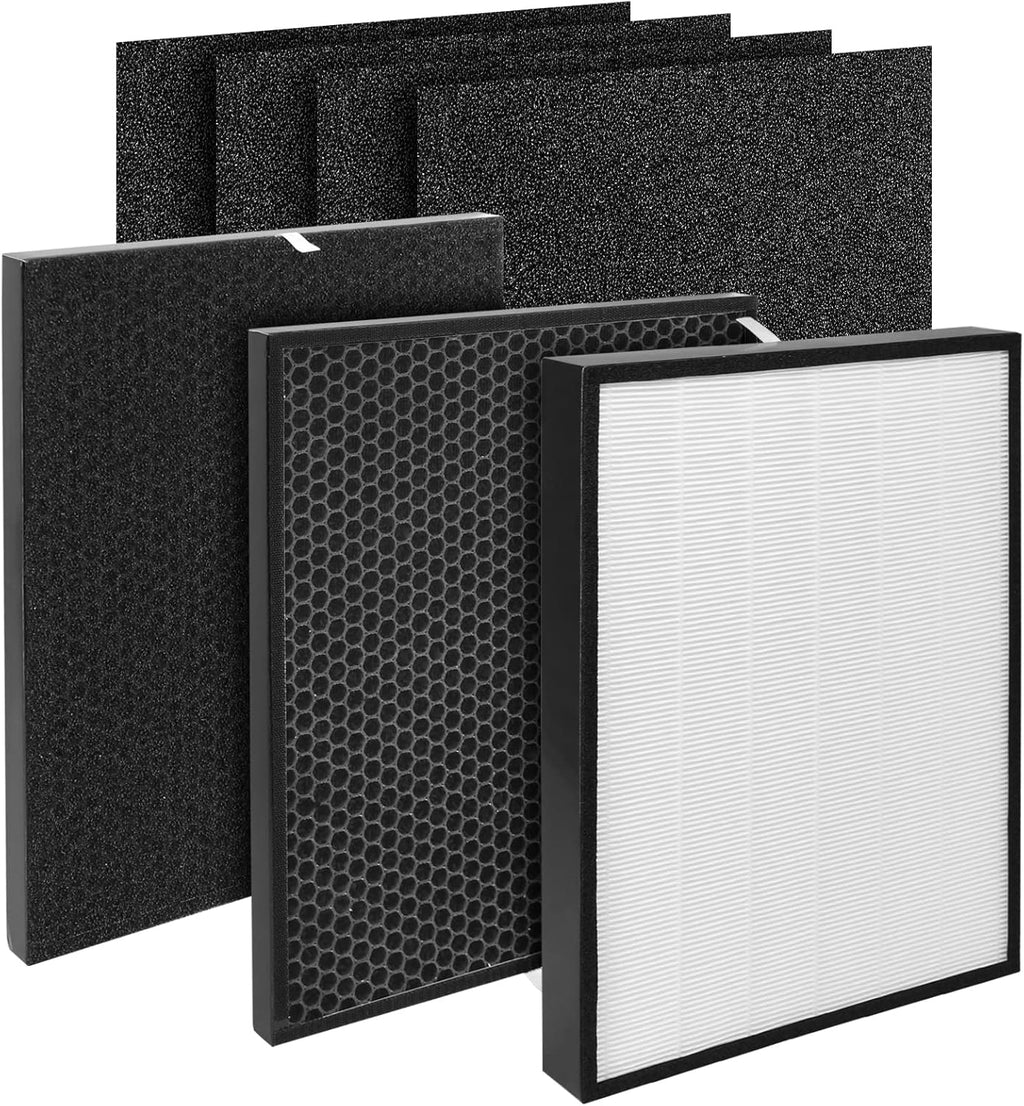 Replacement Filter Kit Combo Pack of 1 H13 True HEPA Filter, 2 Activated Carbon Filters and 4 Prefilters D299
