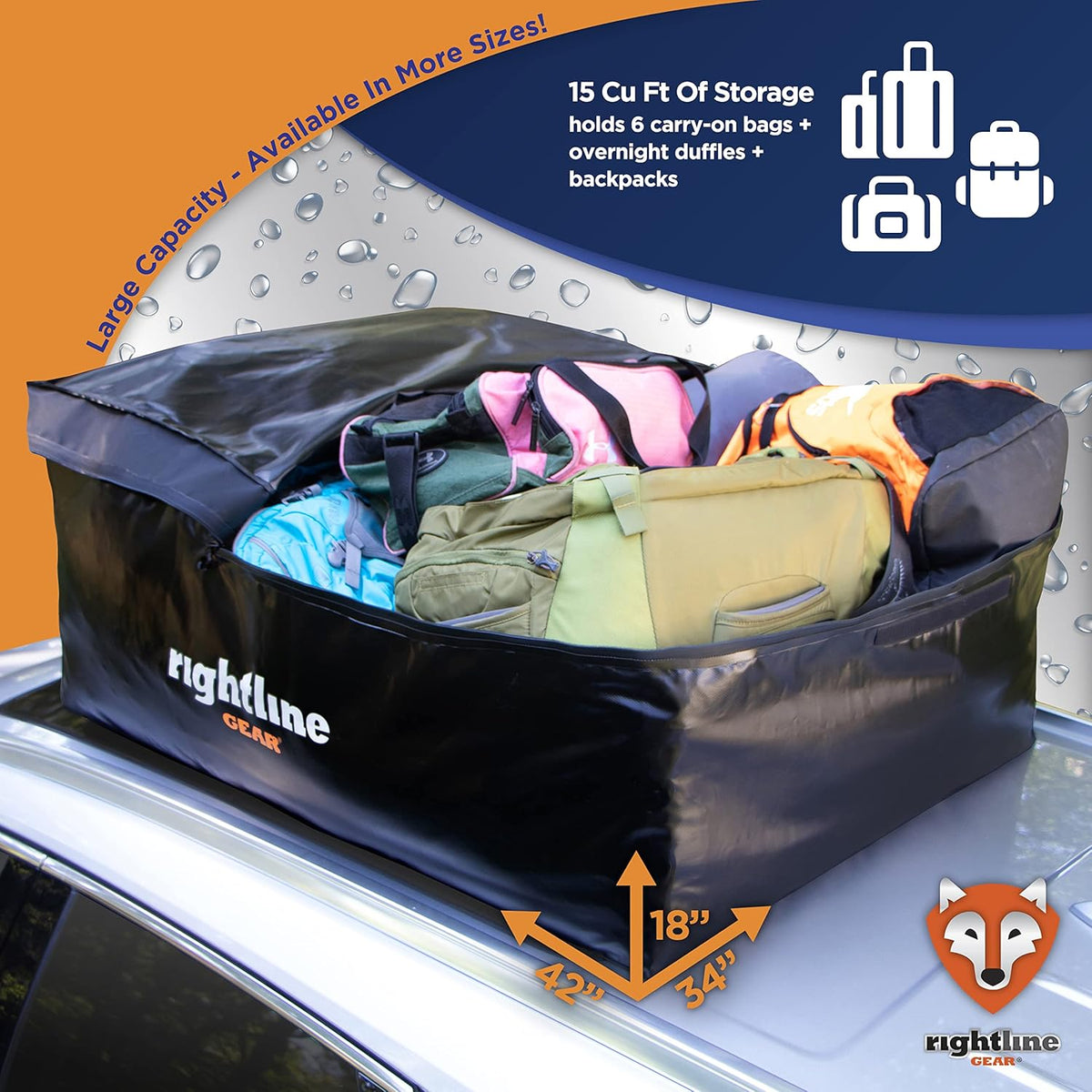 10 cu ft Waterproof Car Top Carrier I101