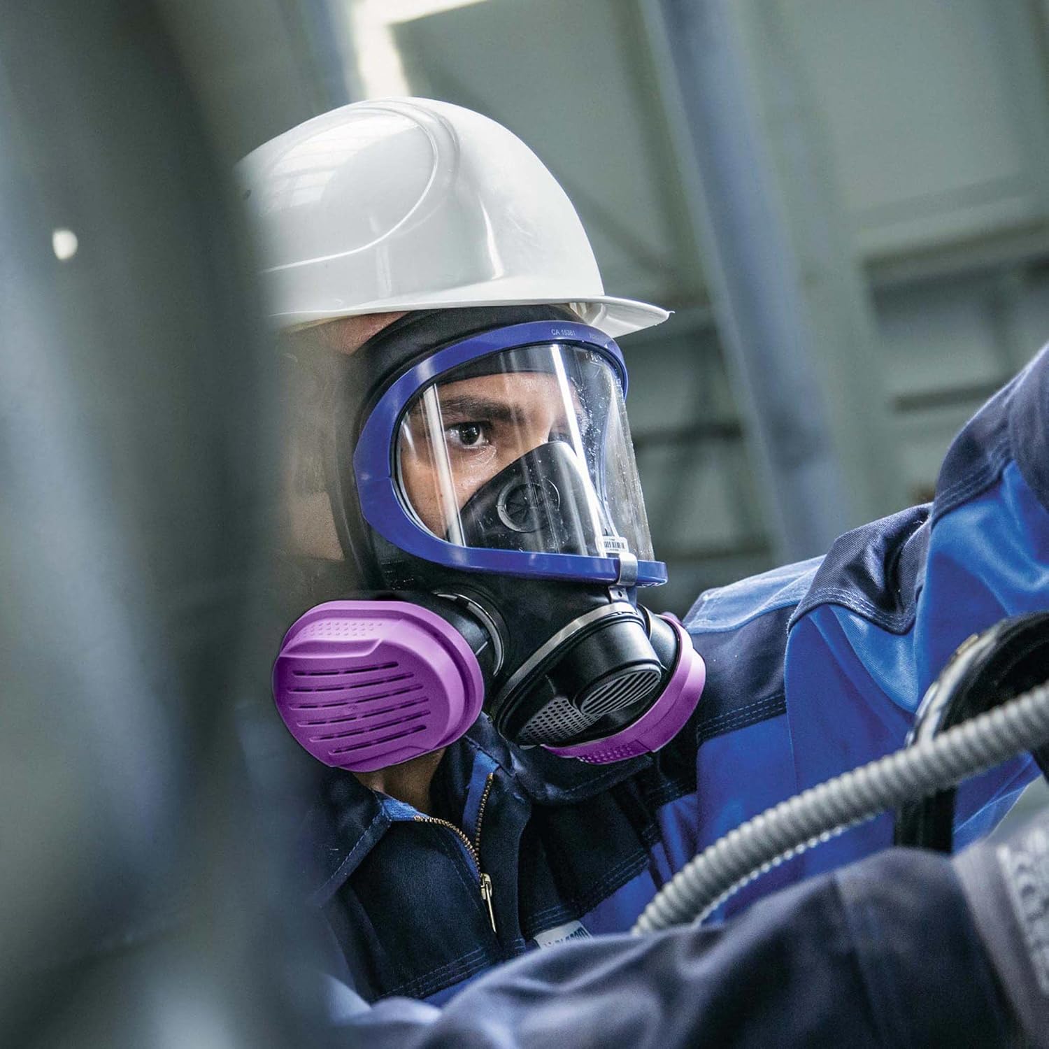 Full-Face Respirator Mask with Combination Cartridge, NIOSH Certified H7906