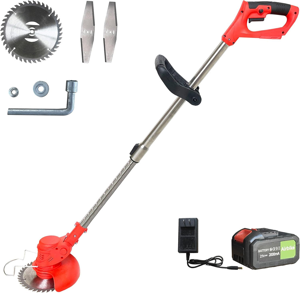 Green Brush Cutter Lawn Tool with 2 Batteries X399