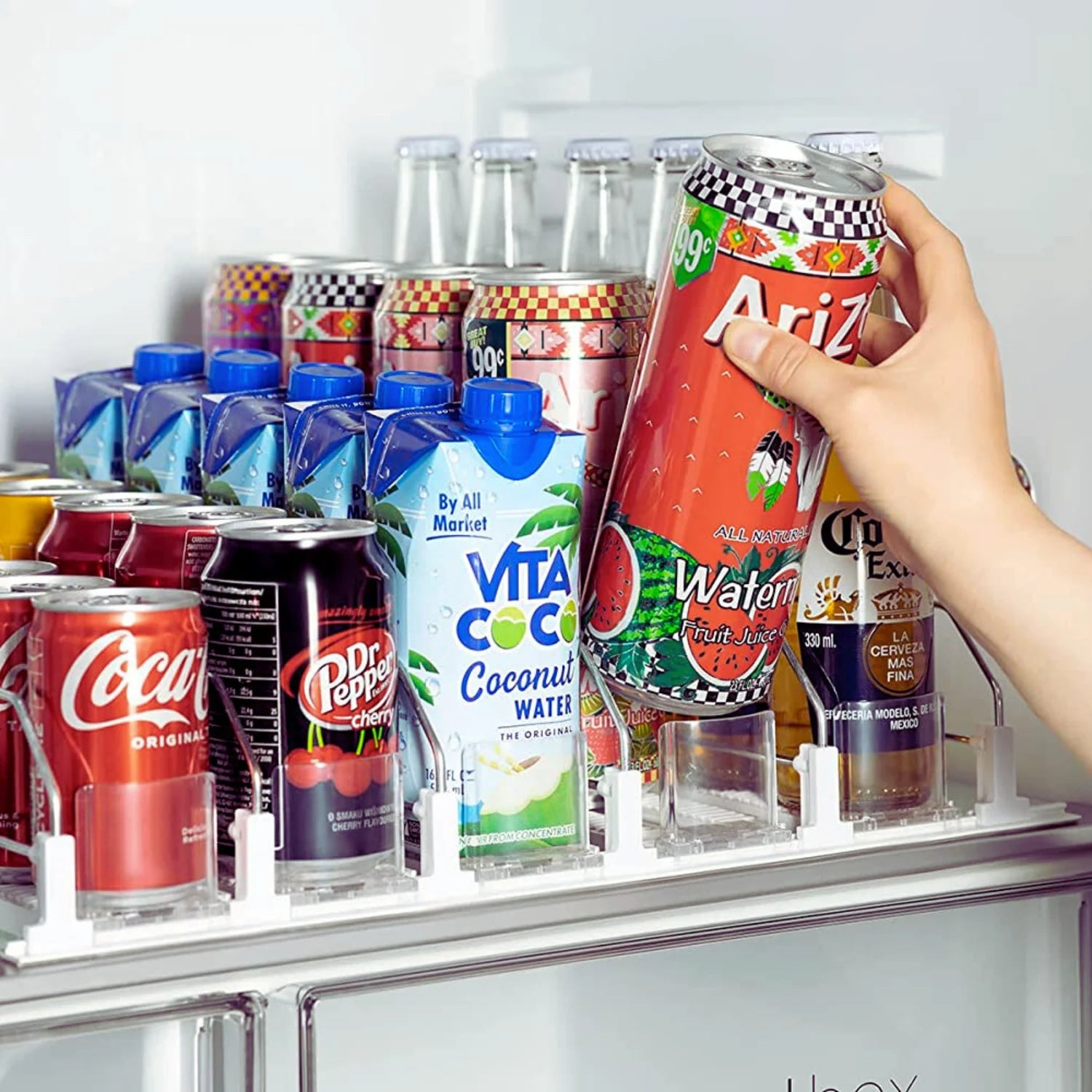 Drink Dispenser with Automatic Pusher Glide for Refrigerator A2678