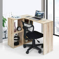 Oak L-Shape Computer Desk I5208