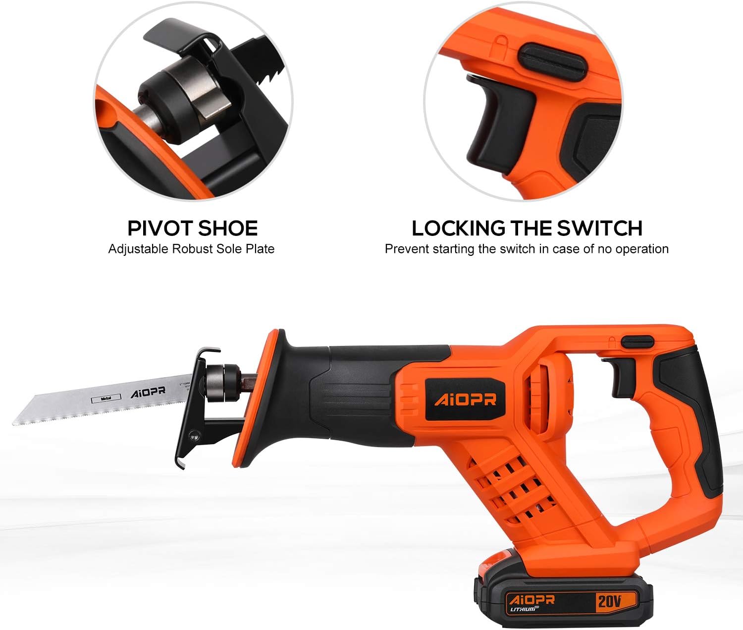 20V Cordless Reciprocating Saw with 5 Blades C617003