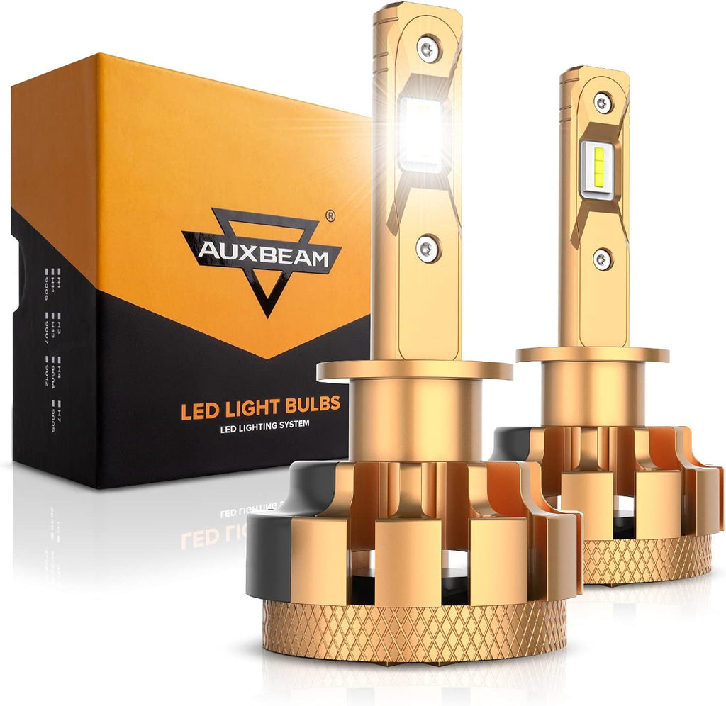 H1 LED Light Bulbs, 70W 7000lm Per Pair, 6000K Cool White, Pack of 2 B69287