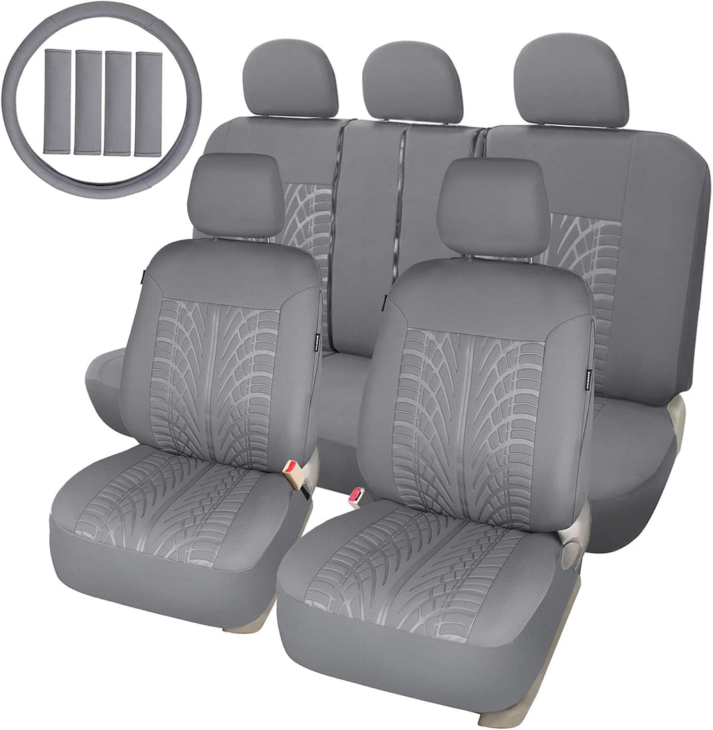 Tan Car Seat Covers Set 17pcs Combo Pack with Airbag K500