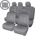 Tan Car Seat Covers Set 17pcs Combo Pack with Airbag K500