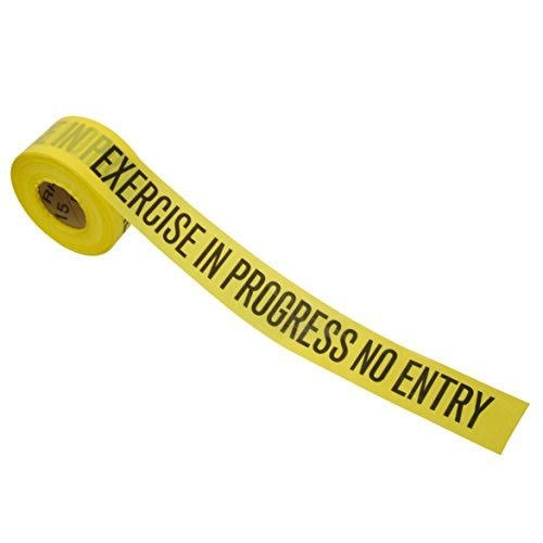 Yellow with Black Barricade Tape 3 in. x 1000 ft. 2 Mil Thick L224