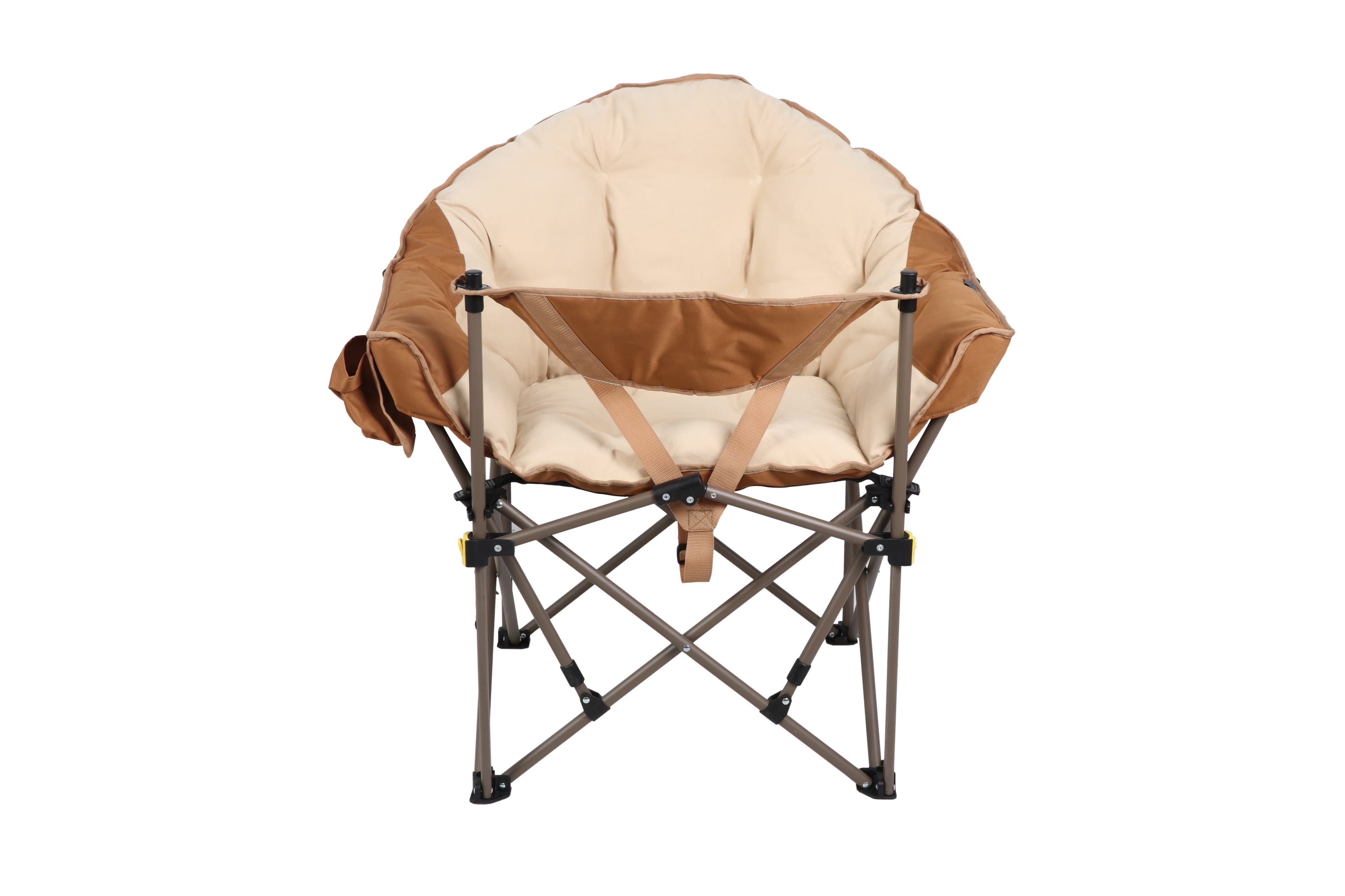 Beige Club Chair with Footrest G1678
