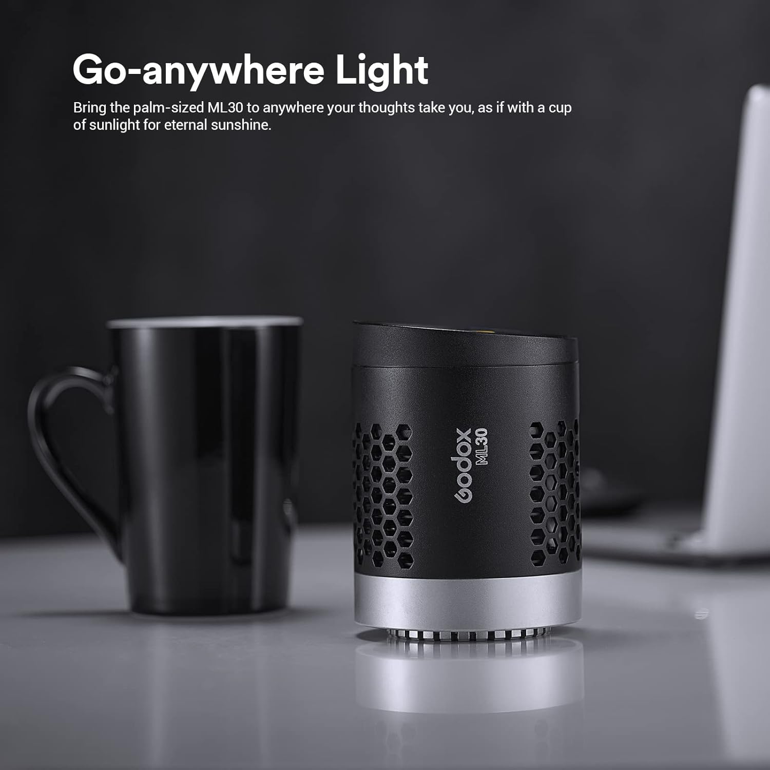 LED Video Light with Reflector and Battery Case Y896123