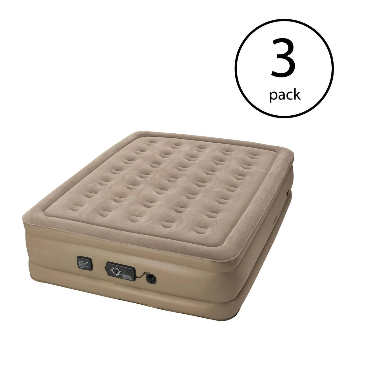 Raised Queen Air Bed Mattress with Never Flat Air Pump (3 Pack) A26257