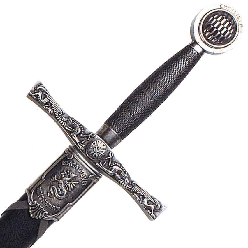 Nickel Excalibur Sword with Scabbard F39731
