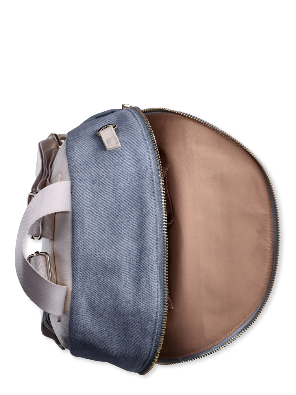 Denim Mini Backpack with Embellished Pouch Z448