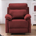 Red Fabric Manual Recliner F5561