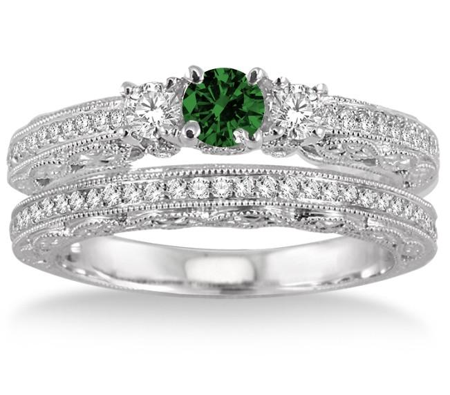 2.5 Carat 6mm Round Cut Diamond Moissanite Engagement Ring on 10k White Gold W104309