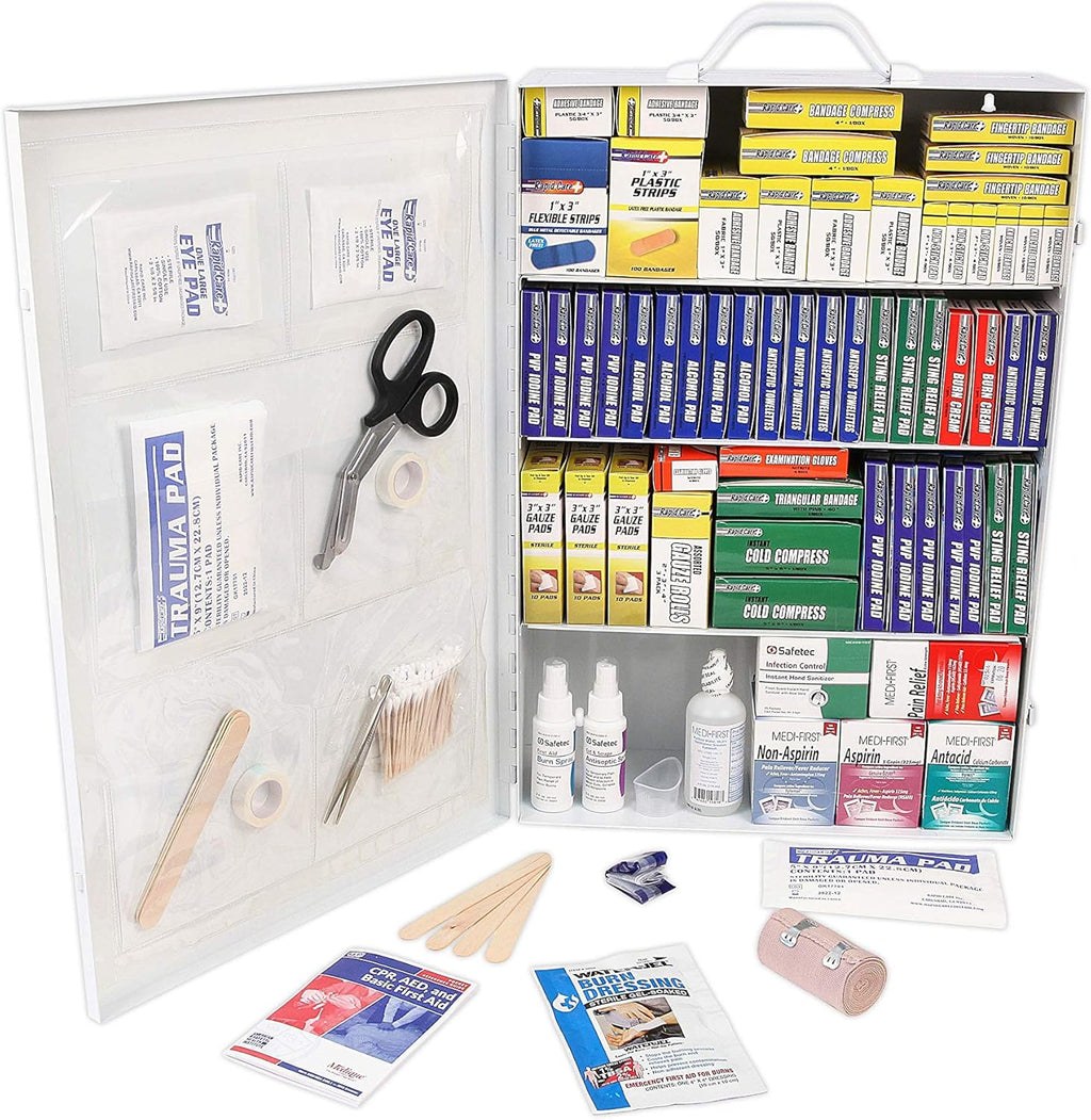 4 Shelf First Aid Cabinet, 1,100 Pieces F98925