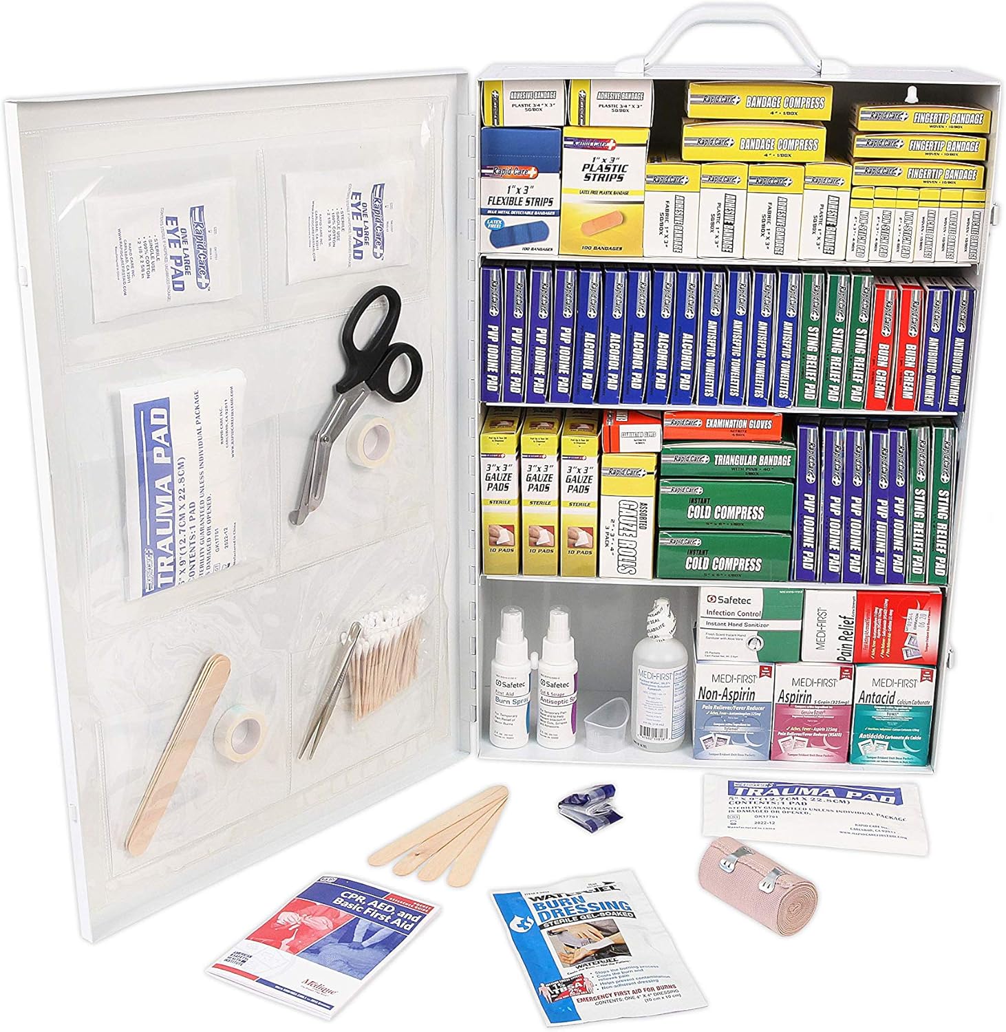 4 Shelf First Aid Cabinet, 1,100 Pieces F98925
