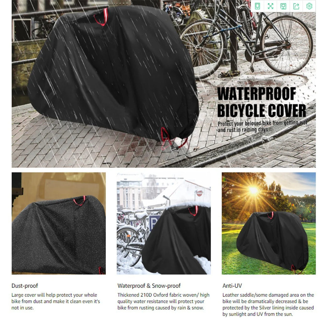 Waterproof Bike Rain Cover 210D Oxford Fabric Bicycle Protective Accessories H6709