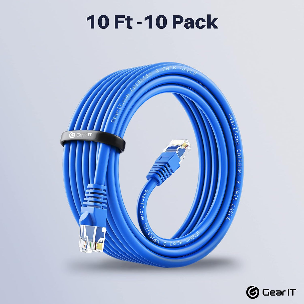Cat6 Ethernet Cable 1 ft (50-Pack) Blue F546