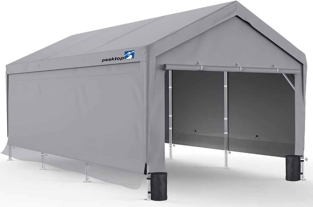 10x20ft Heavy Duty Carport with Adjustable Heights Y83978