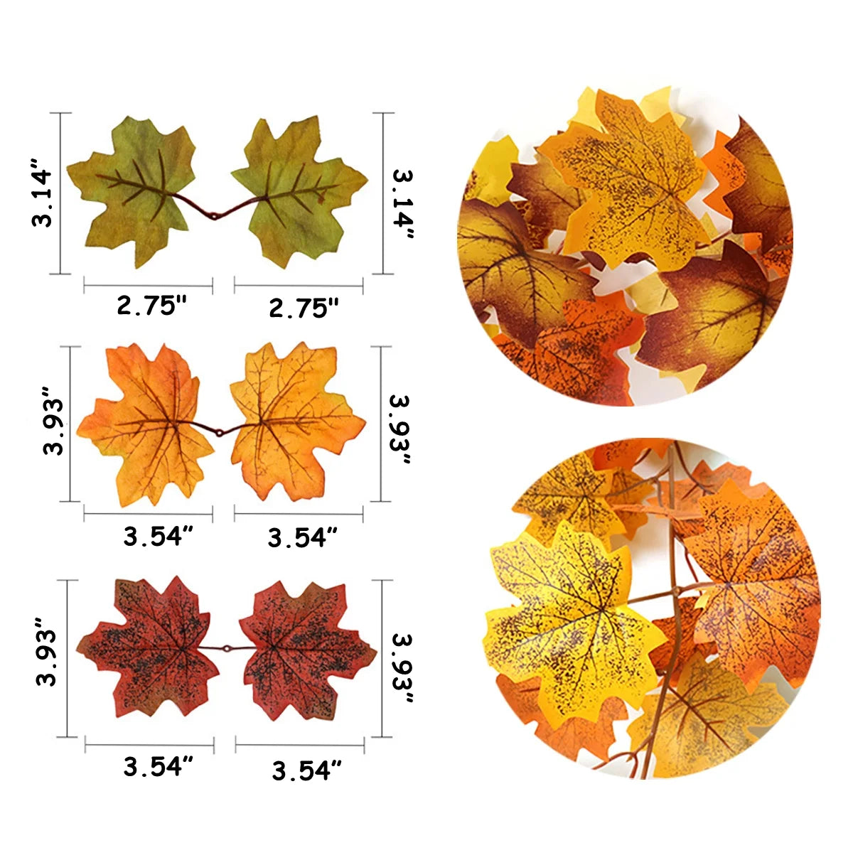 2-Pack Artificial Maple Leaf Garland H725