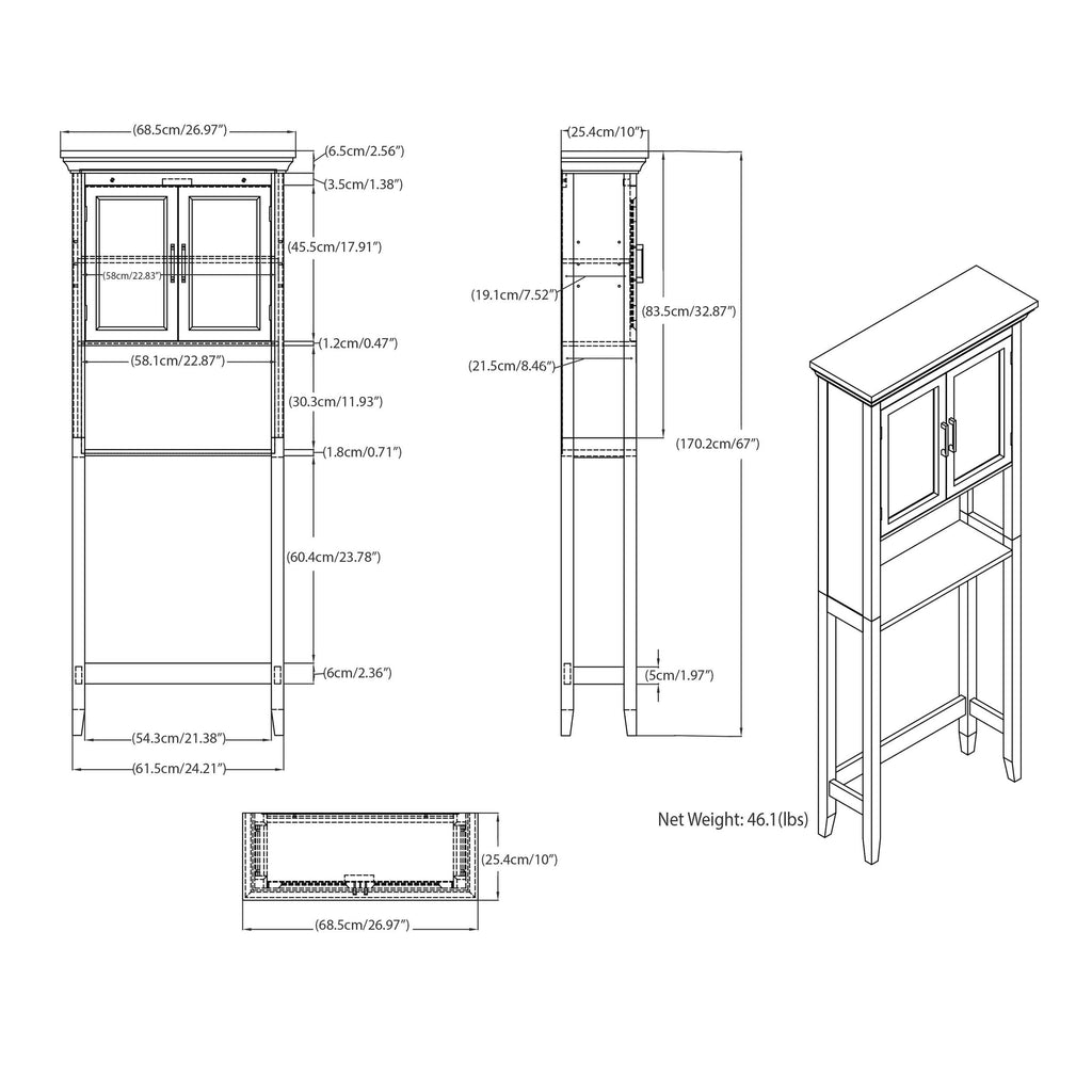 Space Saver Bath Cabinet Pure White X395797