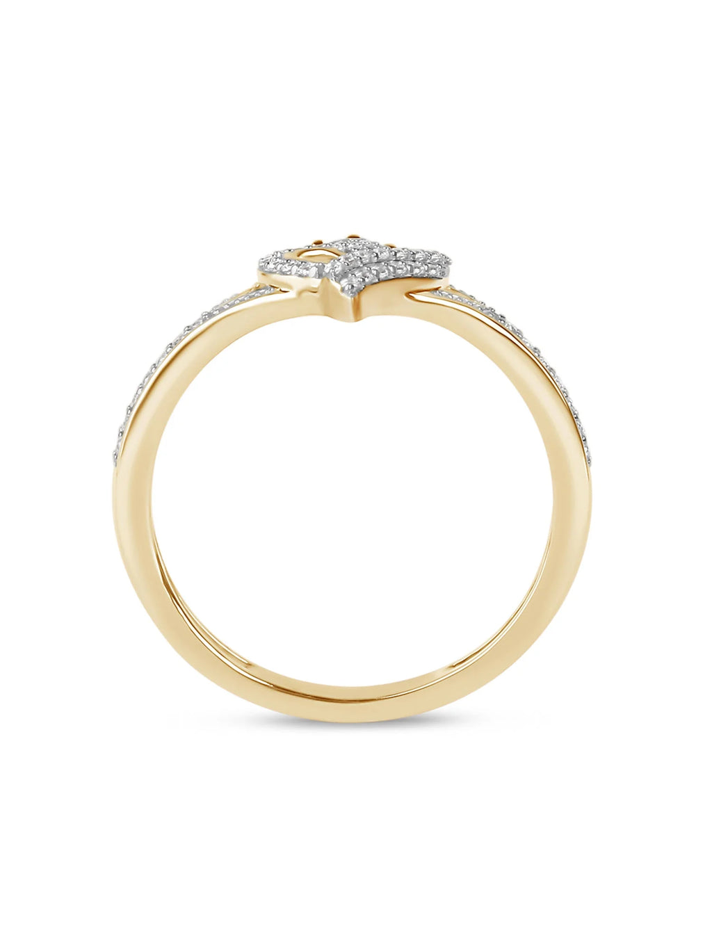 10K Yellow Gold Diamond Heart Ring J431