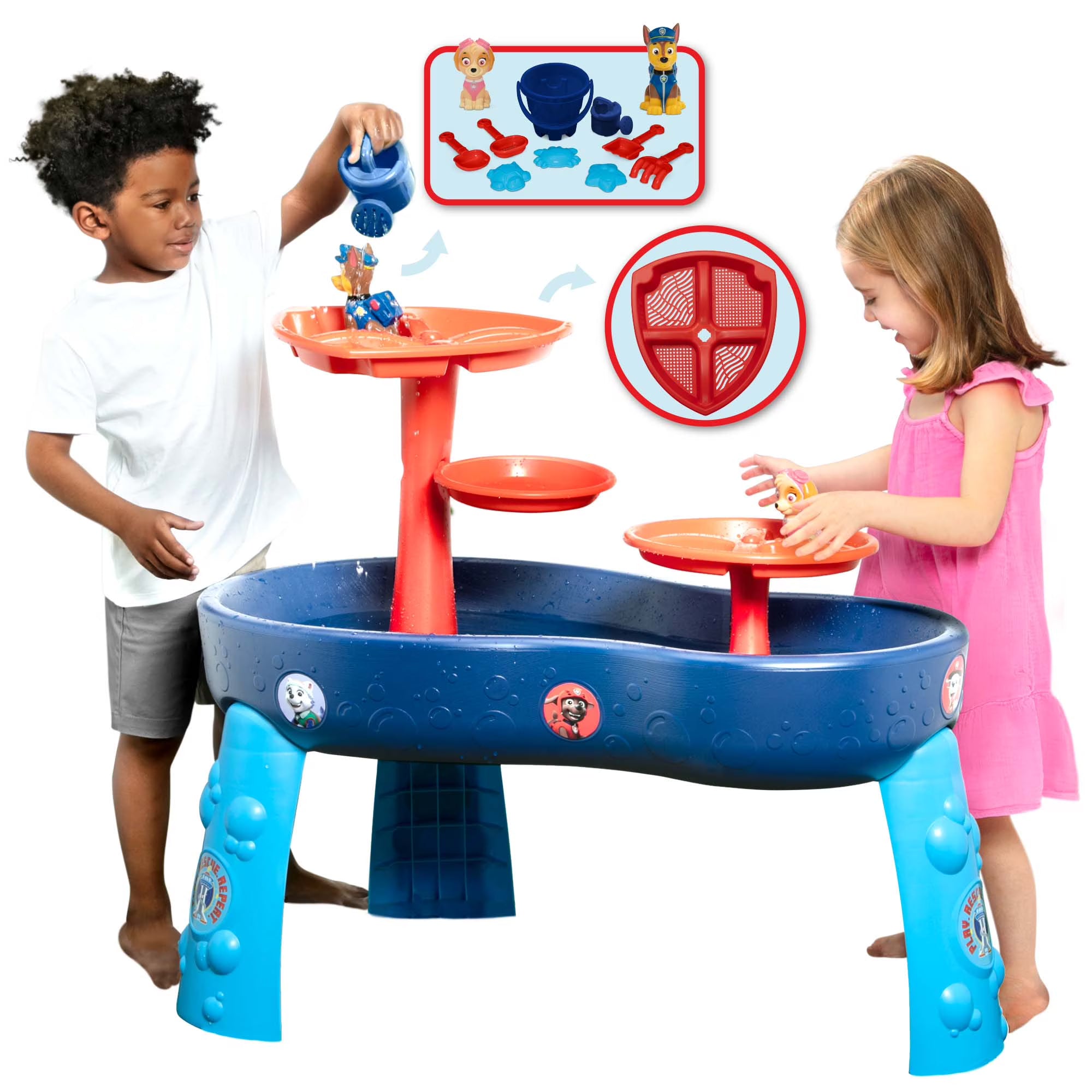 3-Tier Water Table with 11-Piece Toy Set, Blue H9703