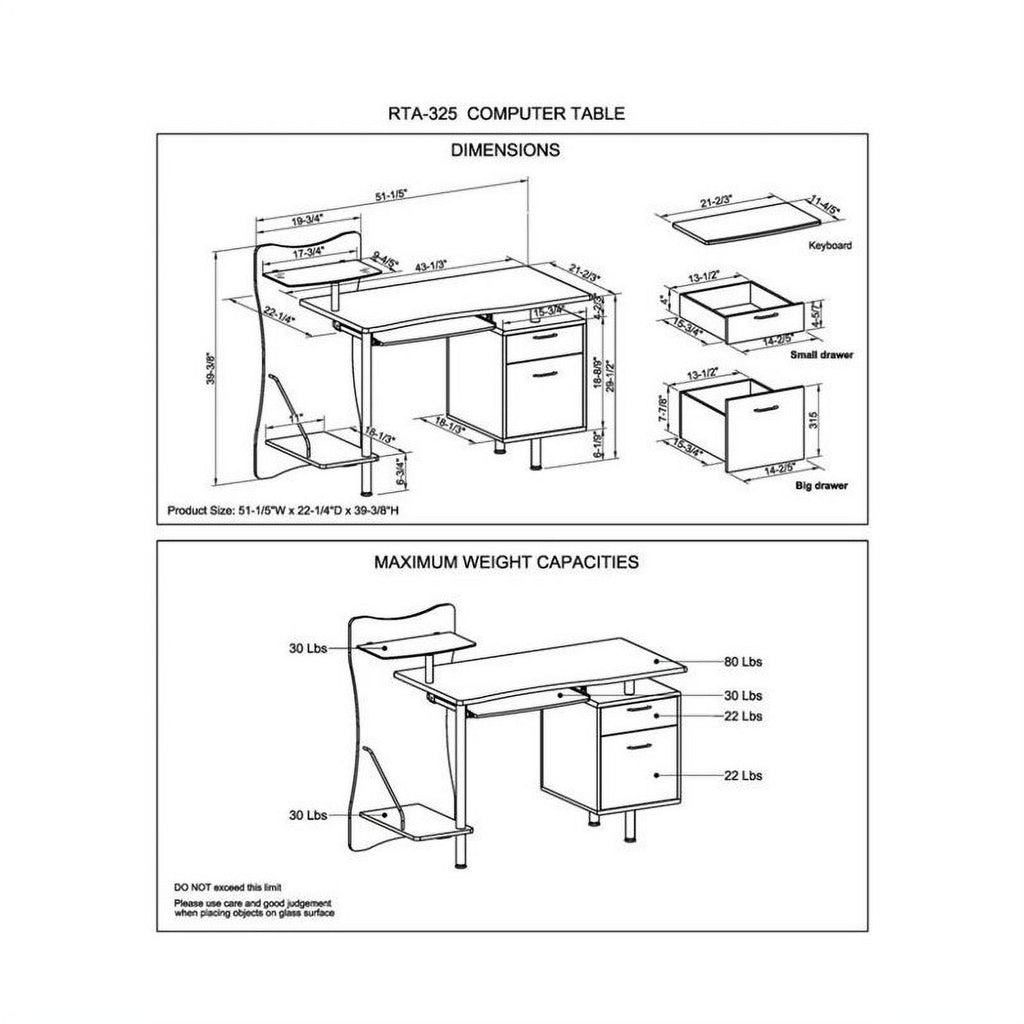Chocolate Computer Desk P8217
