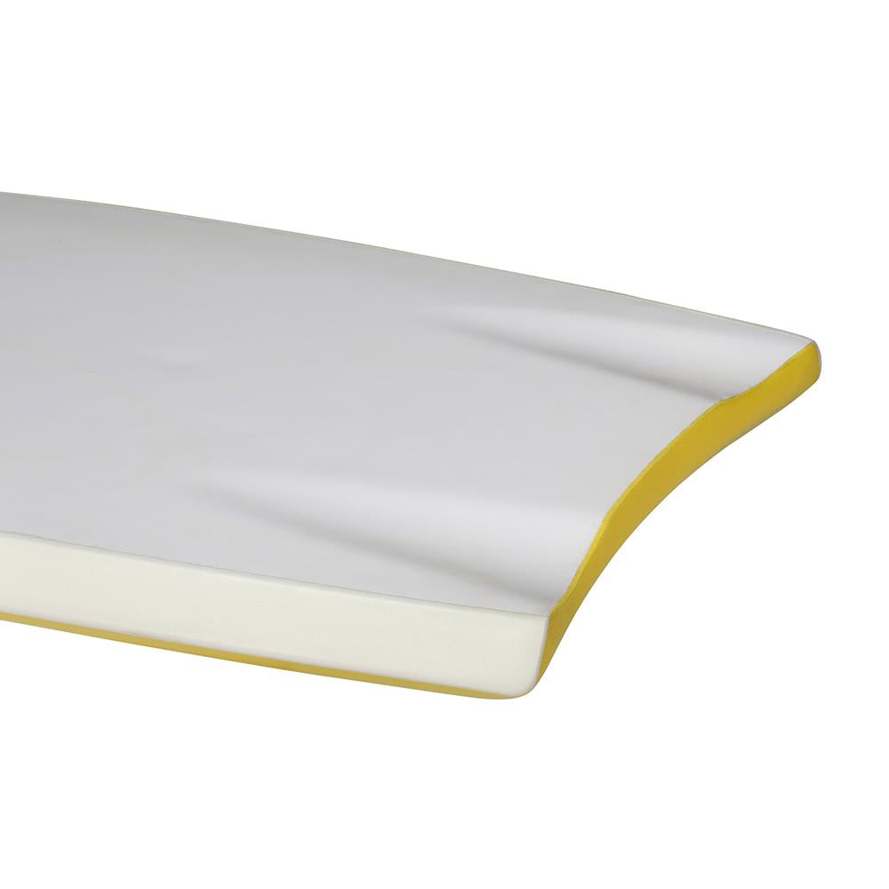 Yellow Lightweight Bodyboard with EPS Core and Wrist Leash H195
