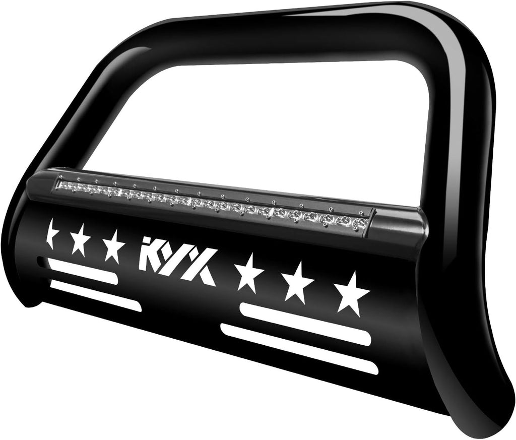 Black Bull Bar with Light Bar for Toyota Tacoma Pickup Truck P52856