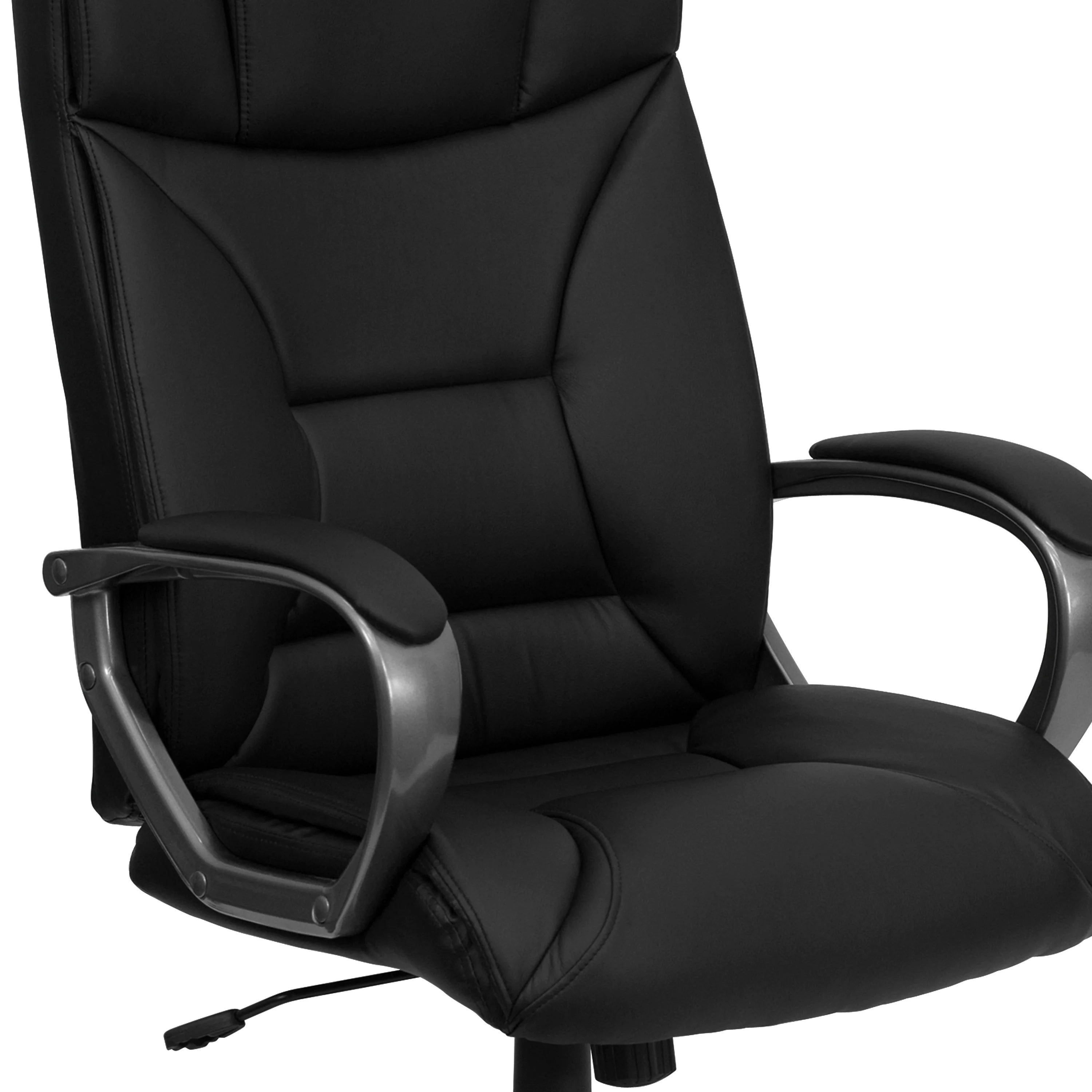Black LeatherSoft Executive Swivel Office Chair J711