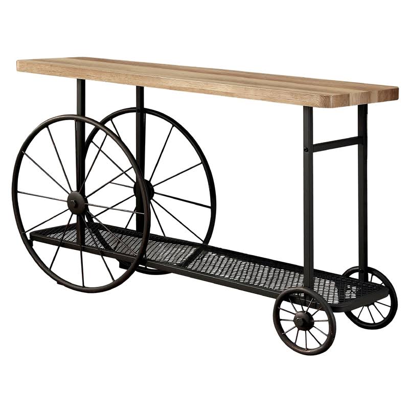 Sand Black Caster Wheels Console Table U795