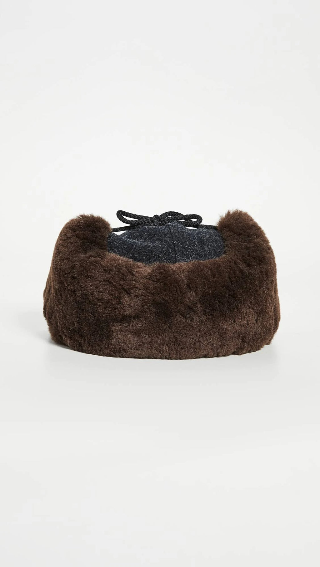Charcoal Dark Brown Double Mackinaw Cap R816